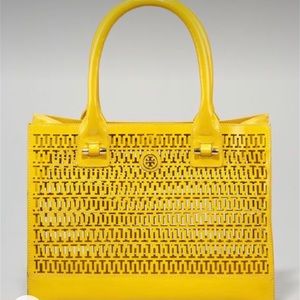 Tory Burch Georgina Perorated Patent Leather Tote